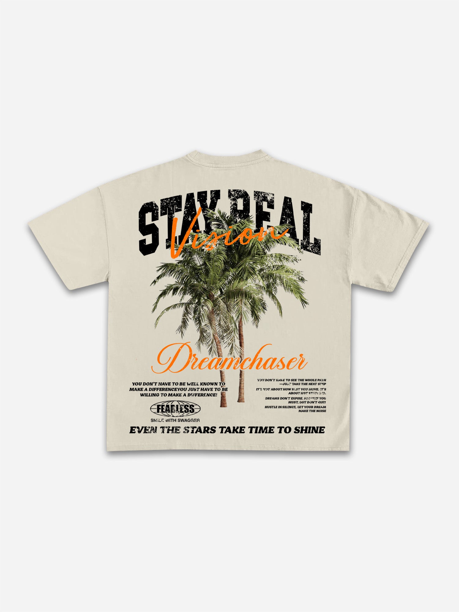 Stay Real Coconut Vacation Vintage Graphic Cotton T-shirt