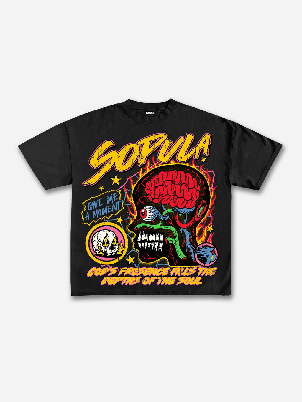 Men's Burning Soul Graphic Casual T-shirt