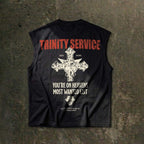 Trinity Service Vintage Cross Graphic Tank Top