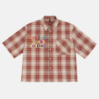 Mental Health Matters Letter Sticker Graphic Plaid Jacket Shirt