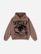 Sopula Star Eyes Graphic Acid Wash Hoodie