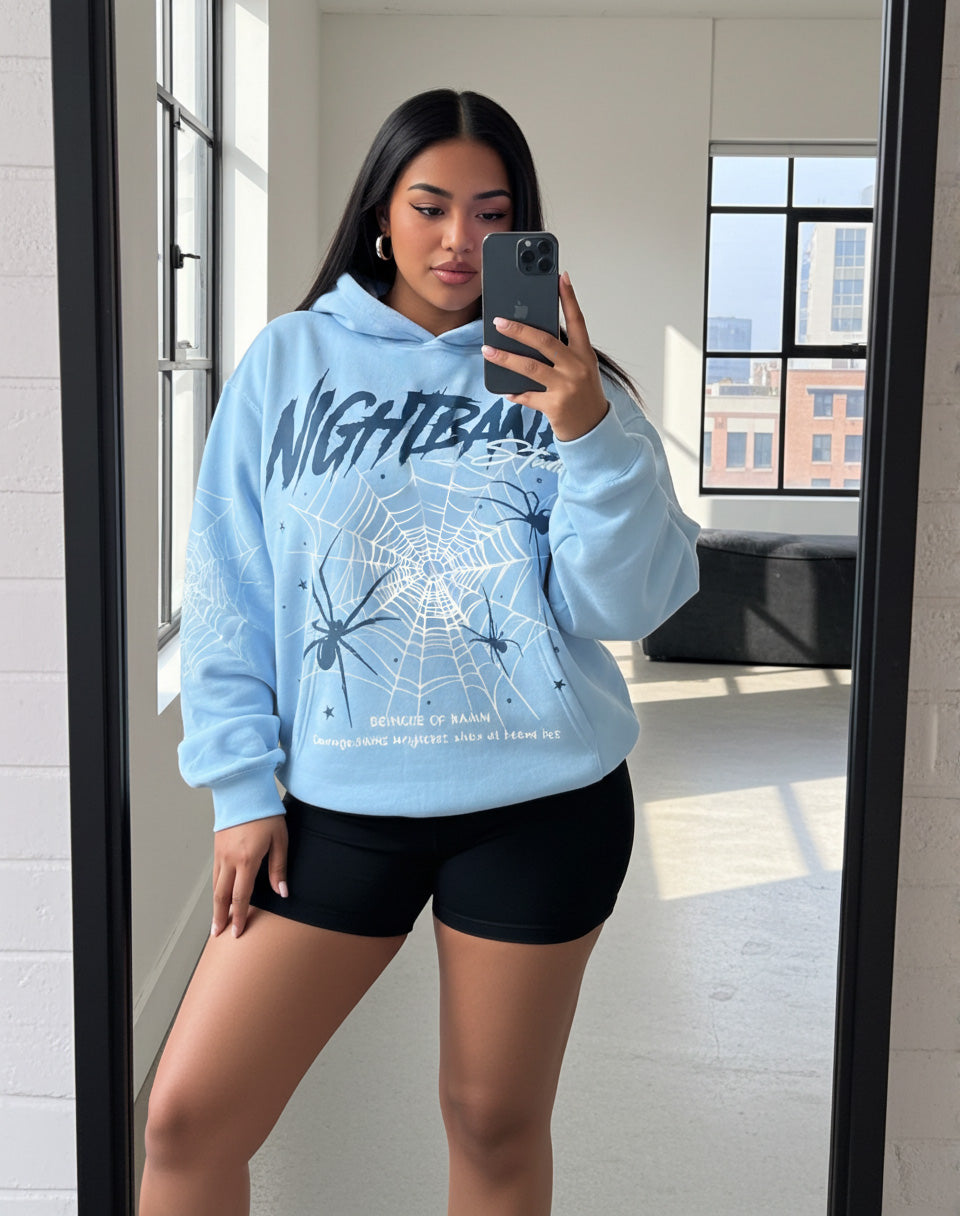 The Dark Night Bane Spider Web Graphics Pocket Hoodie