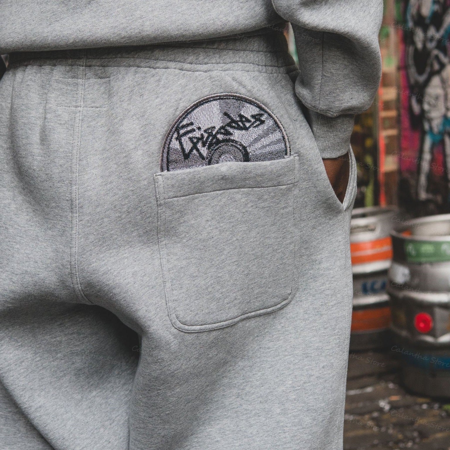 Men's Fashion Cd Embroidered Drawstring Sweatpants