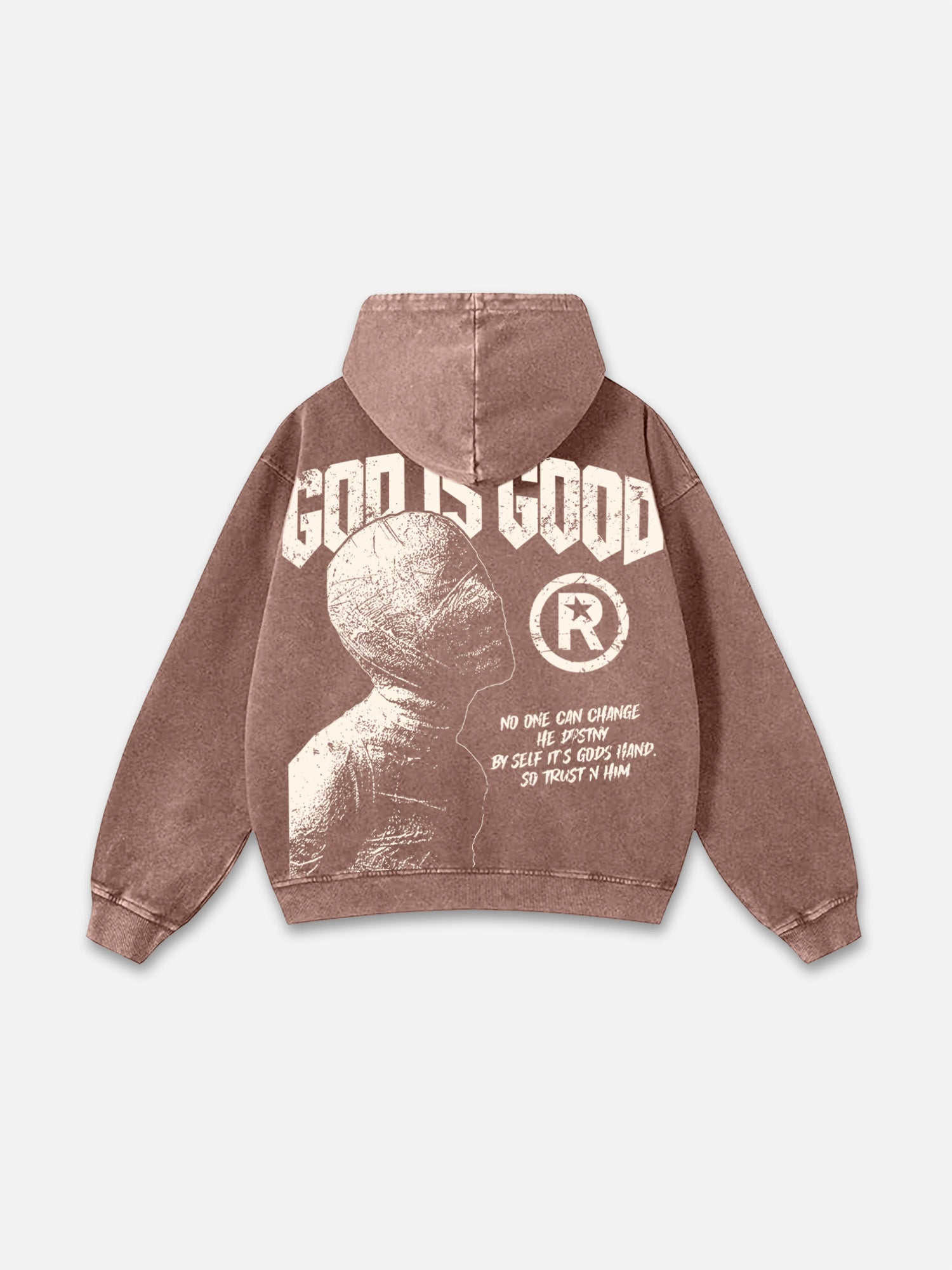 God Is Good-vintage Destiny Graphic Washed Hoodie