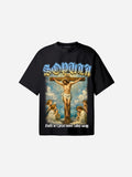 Sopula Portrait Of Jesus Artistic Graphic Cotton T-shirt