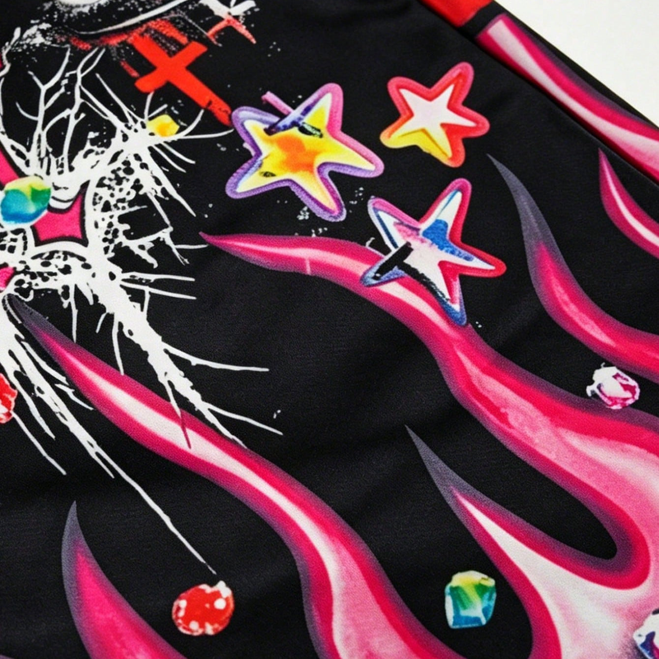 Men's Street Graffiti Print Casual Sports Shorts