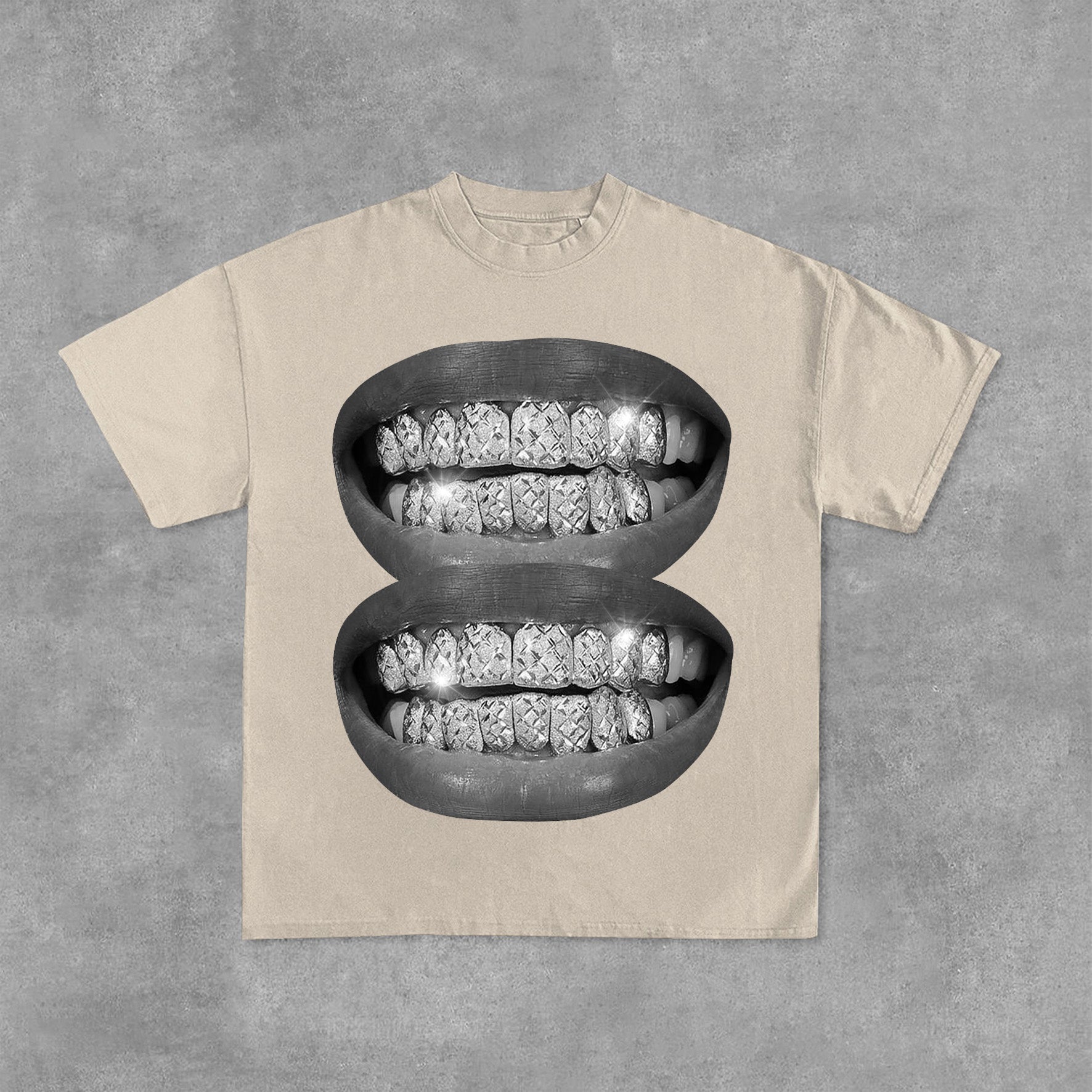 Personalized Lip Graphic Print Fashion Cotton T-Shirt