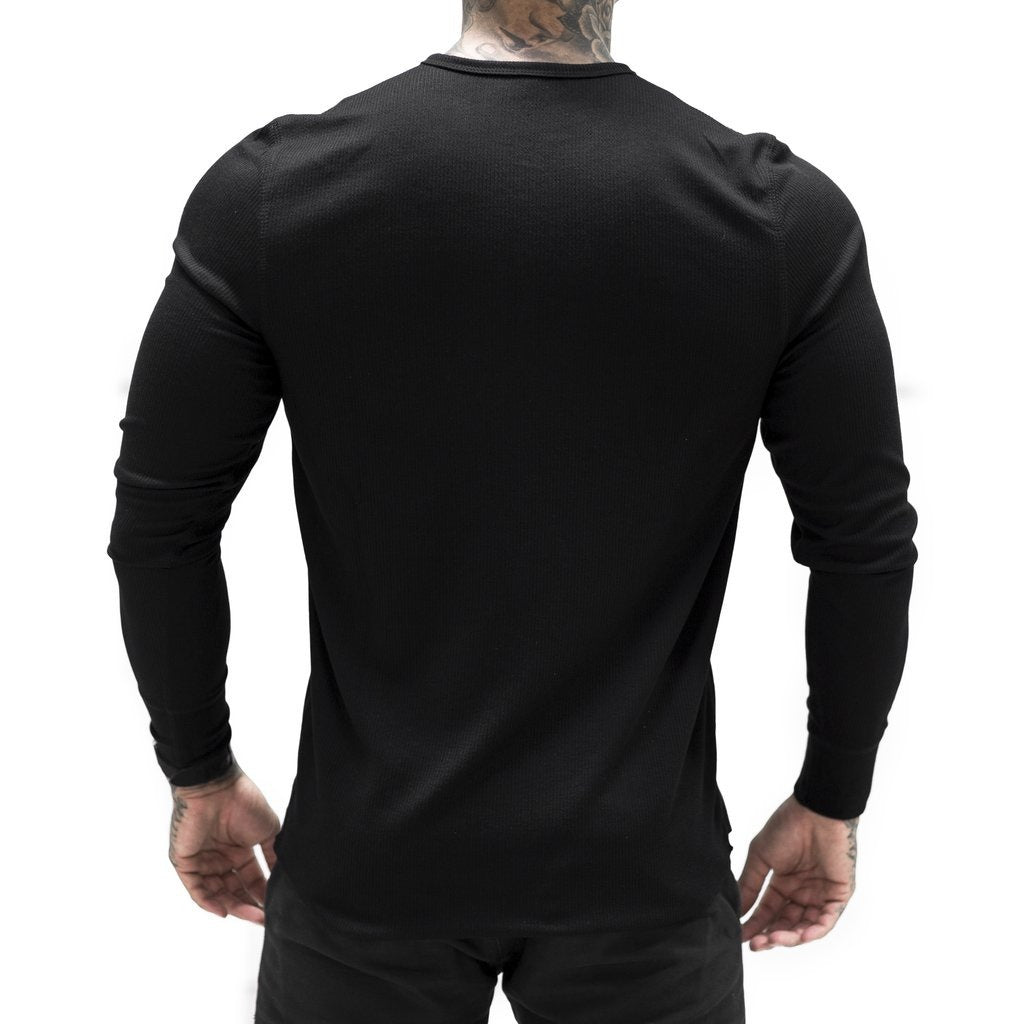 Men's Sports Fitness Stretch Long-sleeve Polo T-shirt