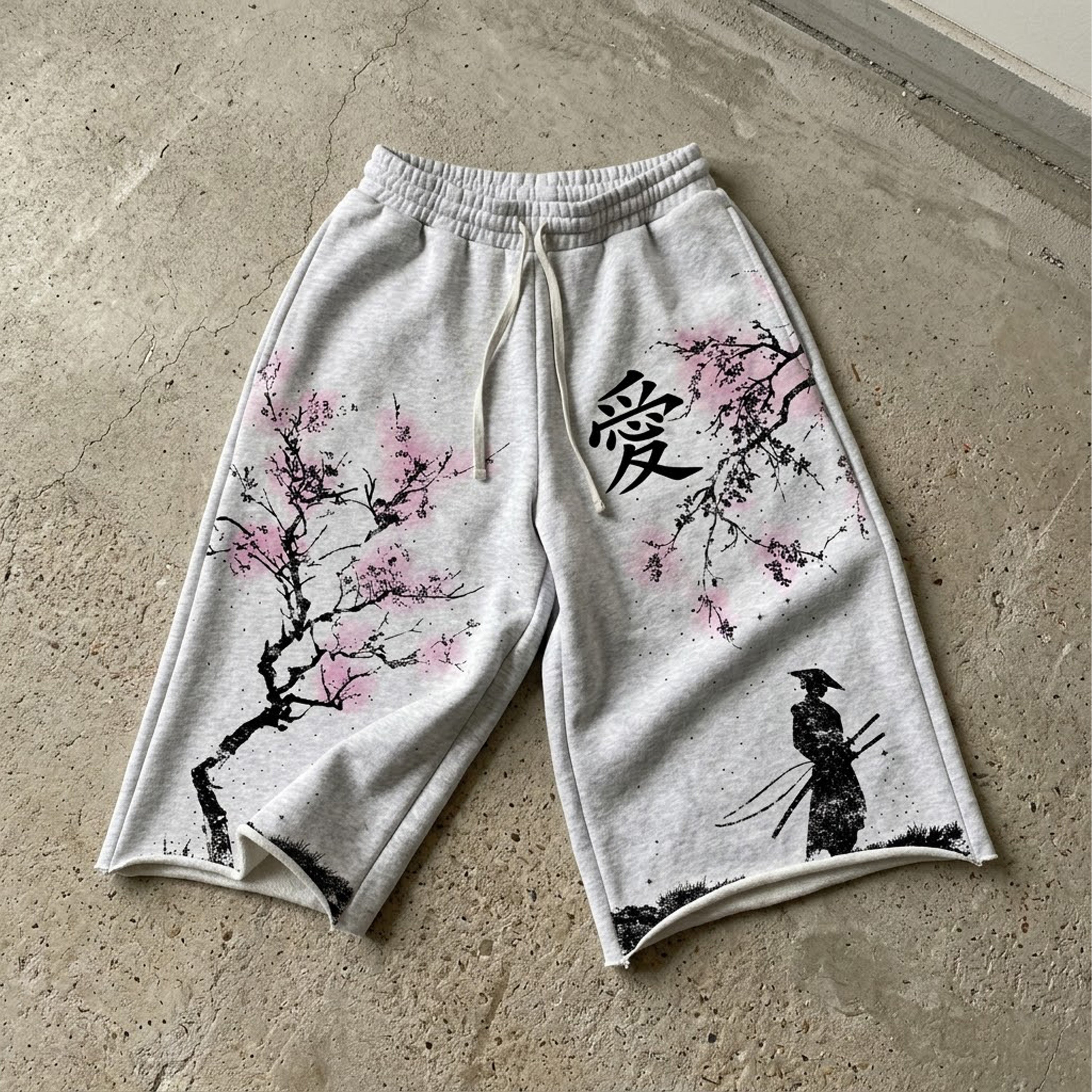 Bushido Graphic Casual Terry Wool Capri Sweatpants