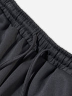 Retro High Street Scimitar Stitching Wide Leg Sports Pants