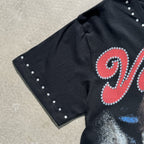 Valley Prayer Angel Rhinestone Embellishment Slogan T-shirt And Shorts Sets