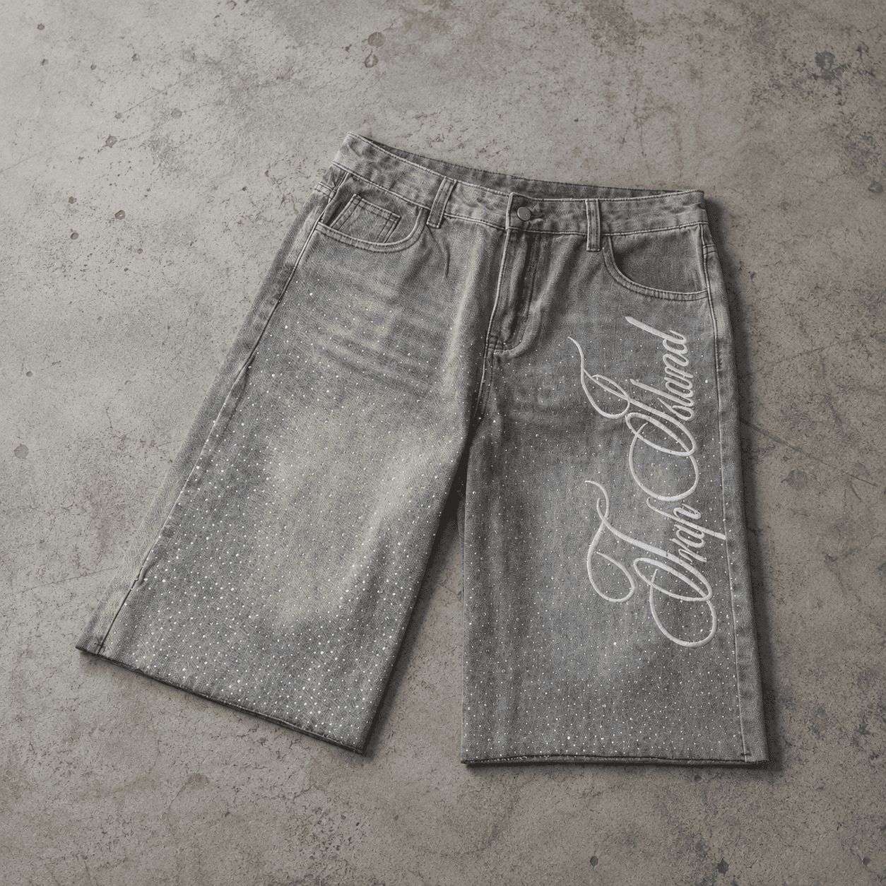 Vintage Washed High Street Distressed Denim Shorts