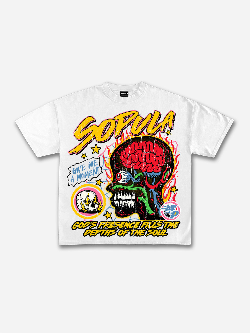 Men's Burning Soul Graphic Casual T-shirt