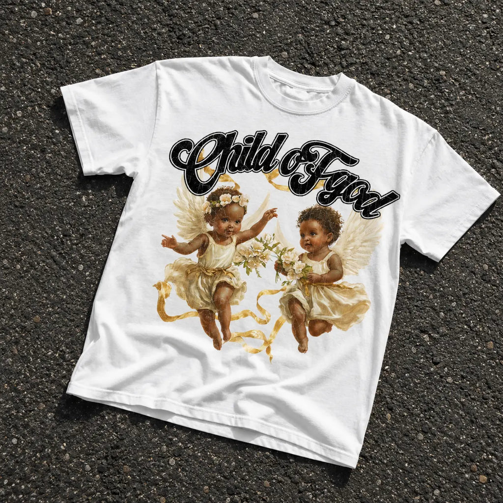 Child Of God Print Cotton T-shirt