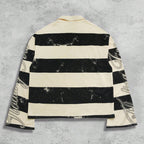 Men's Street Style Striped Polo Collar Long-sleeve T-shirt