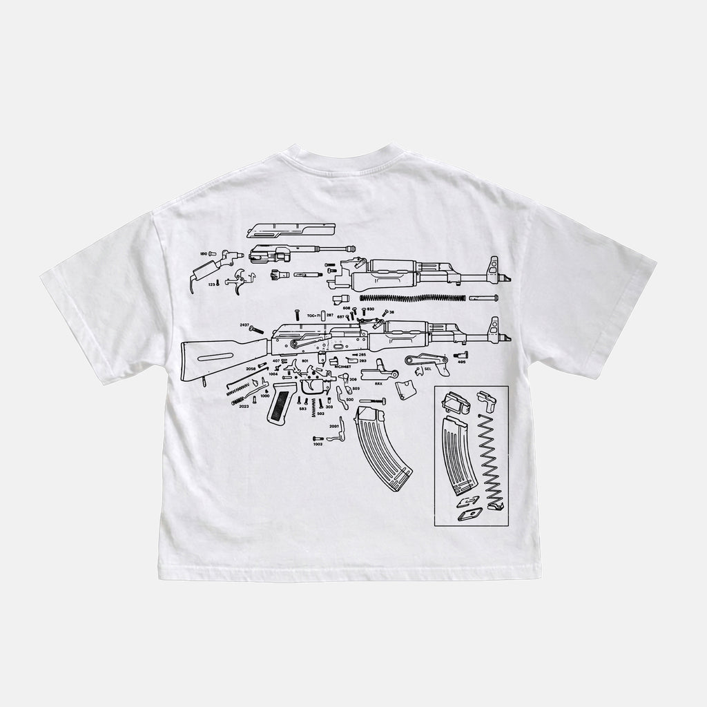 Equal Vessels For All Beings Ak47 Graphic Cropped T-shirt