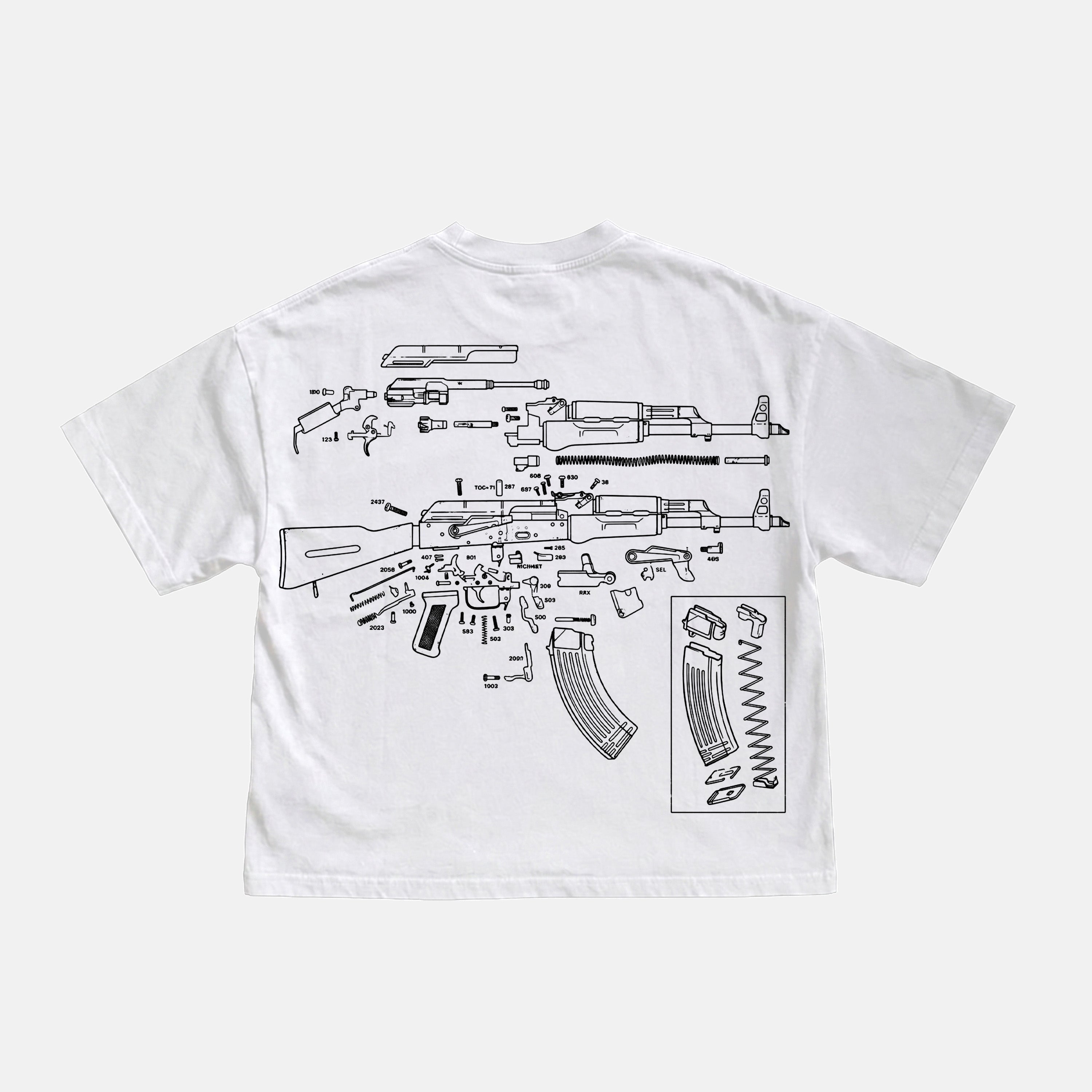 Equal Vessels For All Beings Ak47 Graphic Cropped T-shirt