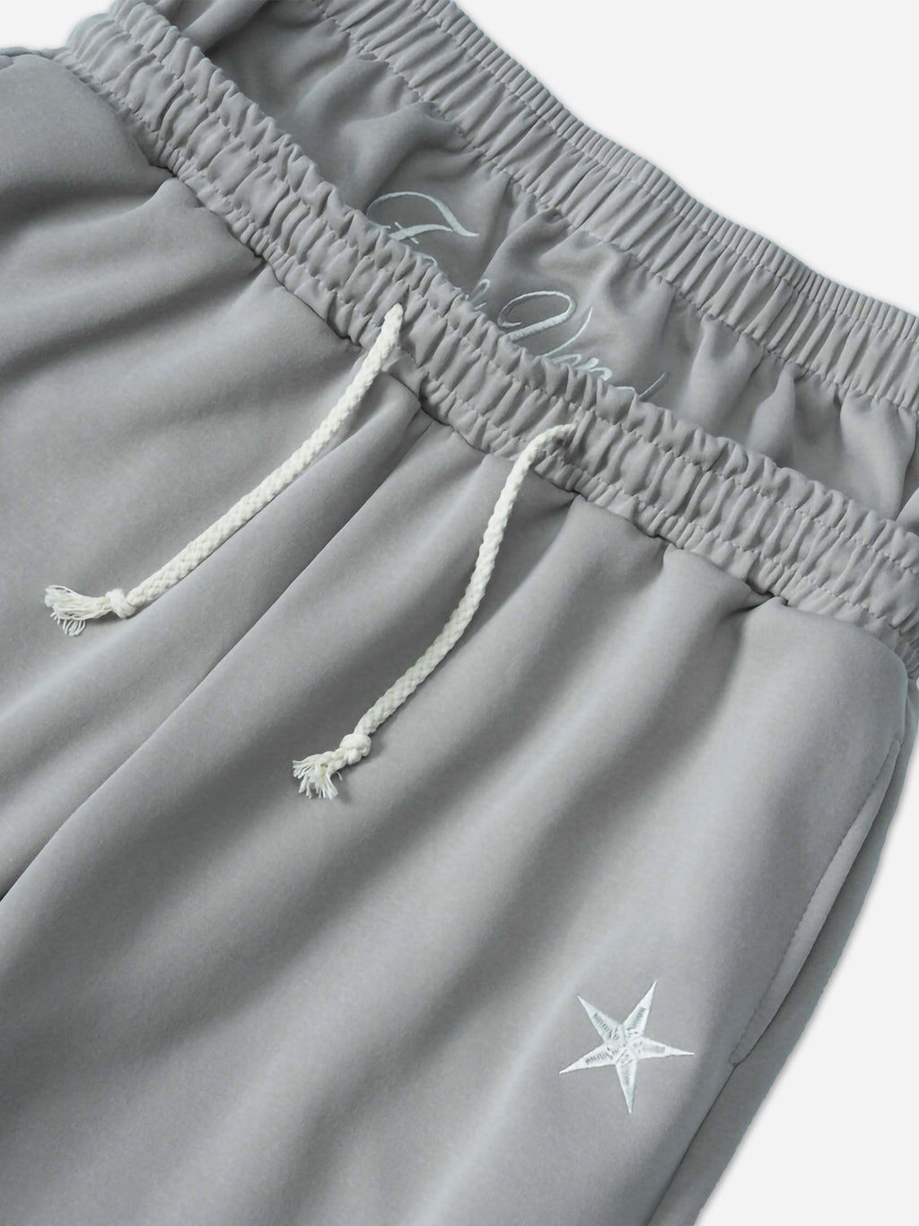 Hiphop Embroidery Star Double Waistband Sweatpants