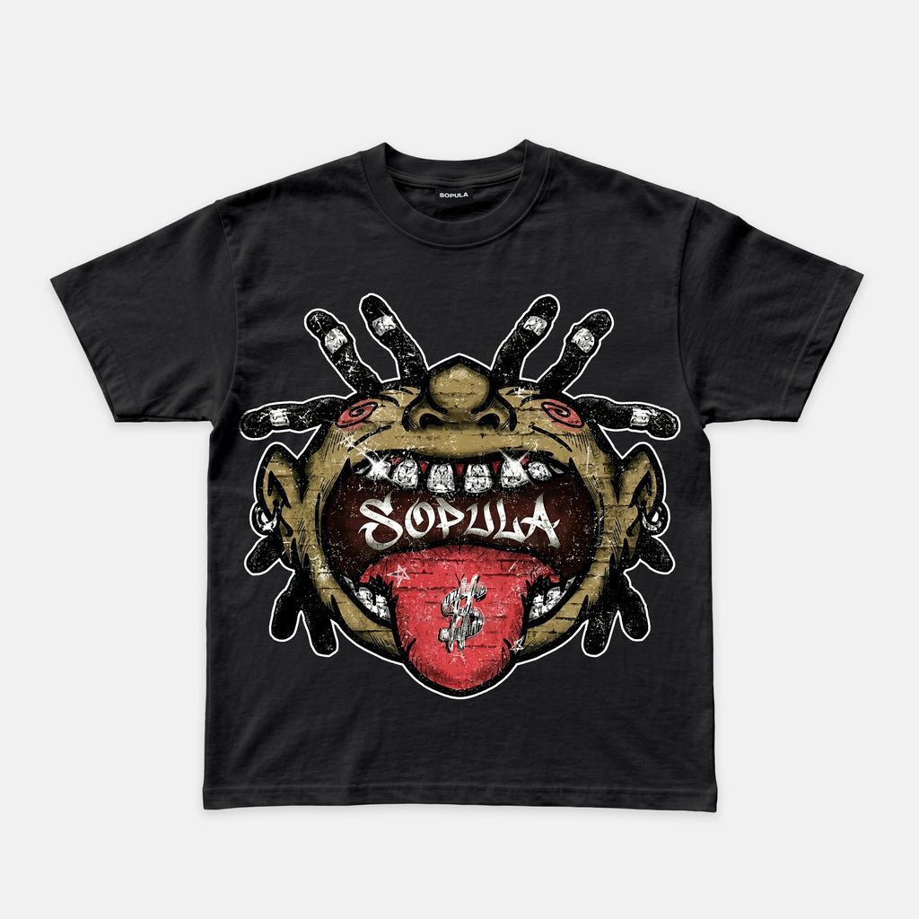 Hip-hop Street Boy Walks His Own Path Graphic Cotton T-shirt