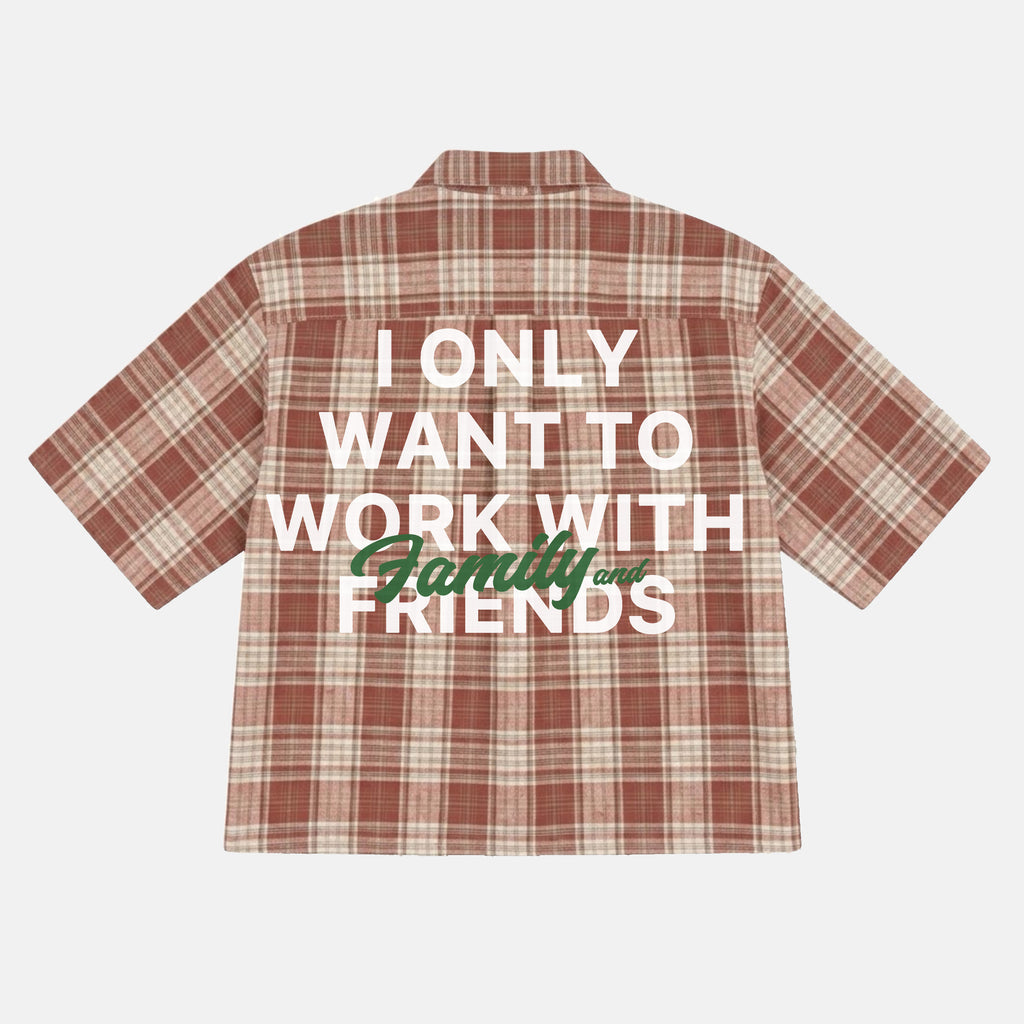Personalized Retroslogan Graphic Plaid Jacket Shirt