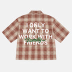 Personalized Retroslogan Graphic Plaid Jacket Shirt