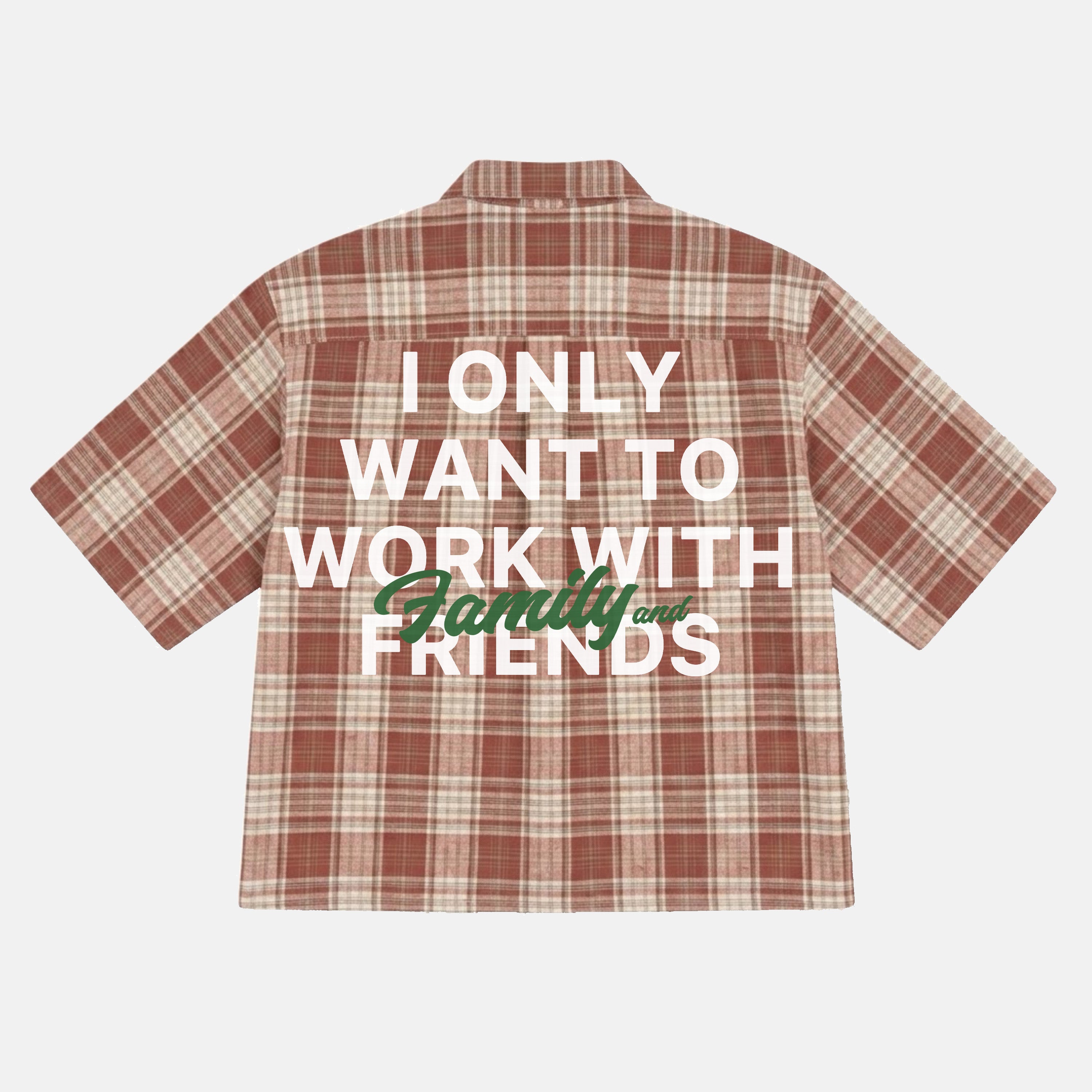 Personalized Retroslogan Graphic Plaid Jacket Shirt