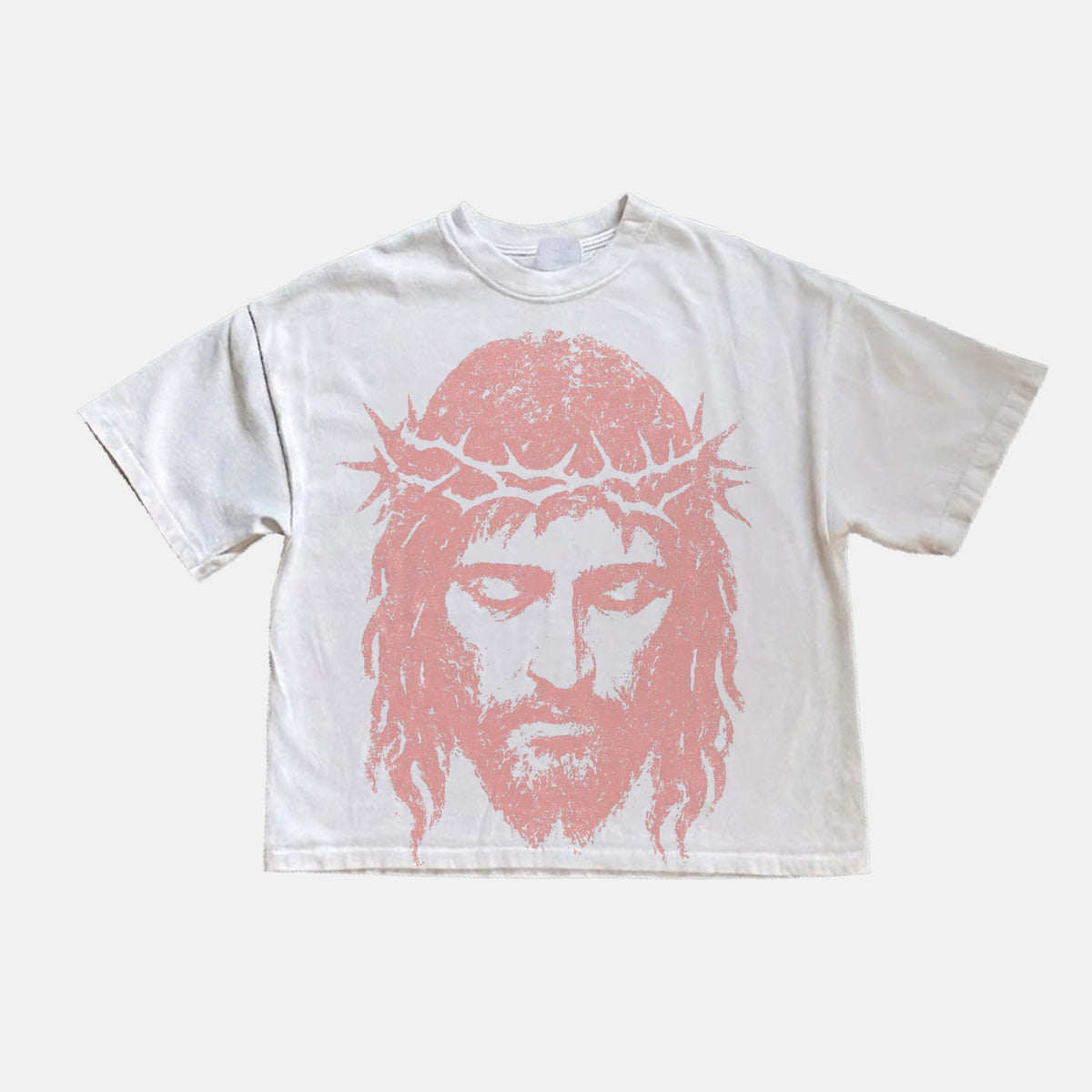 Jesus Vintage Portrait Graphic Cotton T-shirt