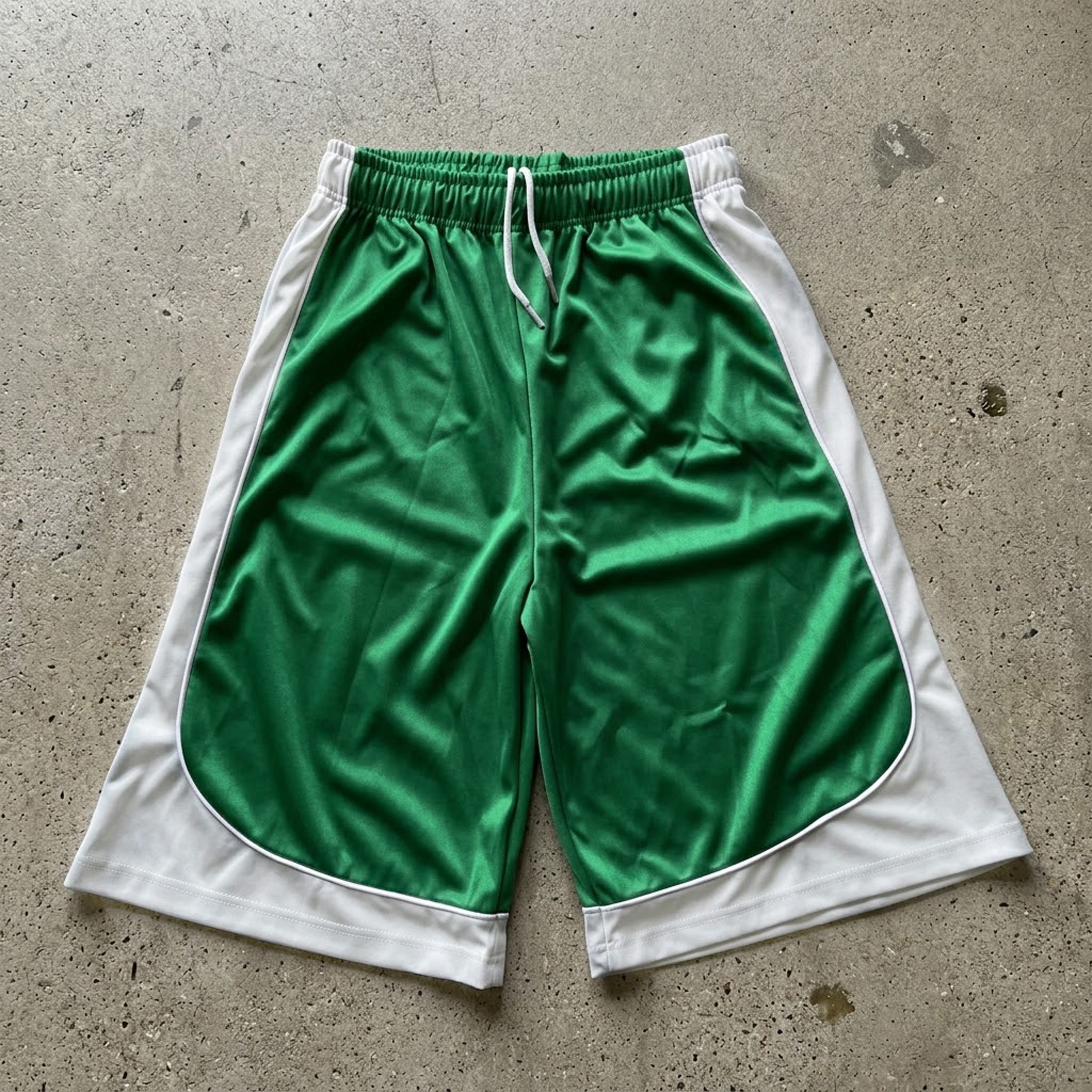 Color-blocked Drawstring Casual 1/2 Shorts