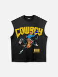 Cowboy Rodeo Dreams Print Tank Top