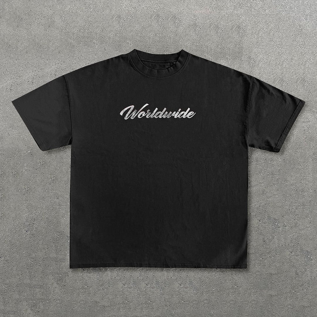 Vintage Personalized Move In Silence Graphic Casual Cotton Short Sleeve T-shirt