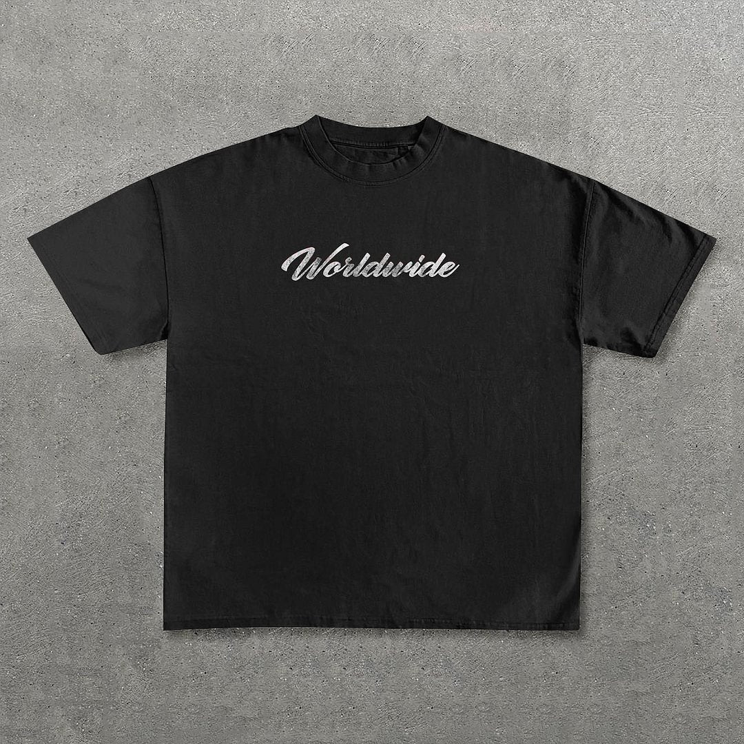 Vintage Personalized Move In Silence Graphic Casual Cotton Short Sleeve T-shirt
