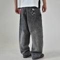 Men's Fashion Embroidered Drawstring  Chariot Jeans