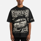 Street Goals Lip Braces Make Vintage Printed Graphic Cotton T-shirt