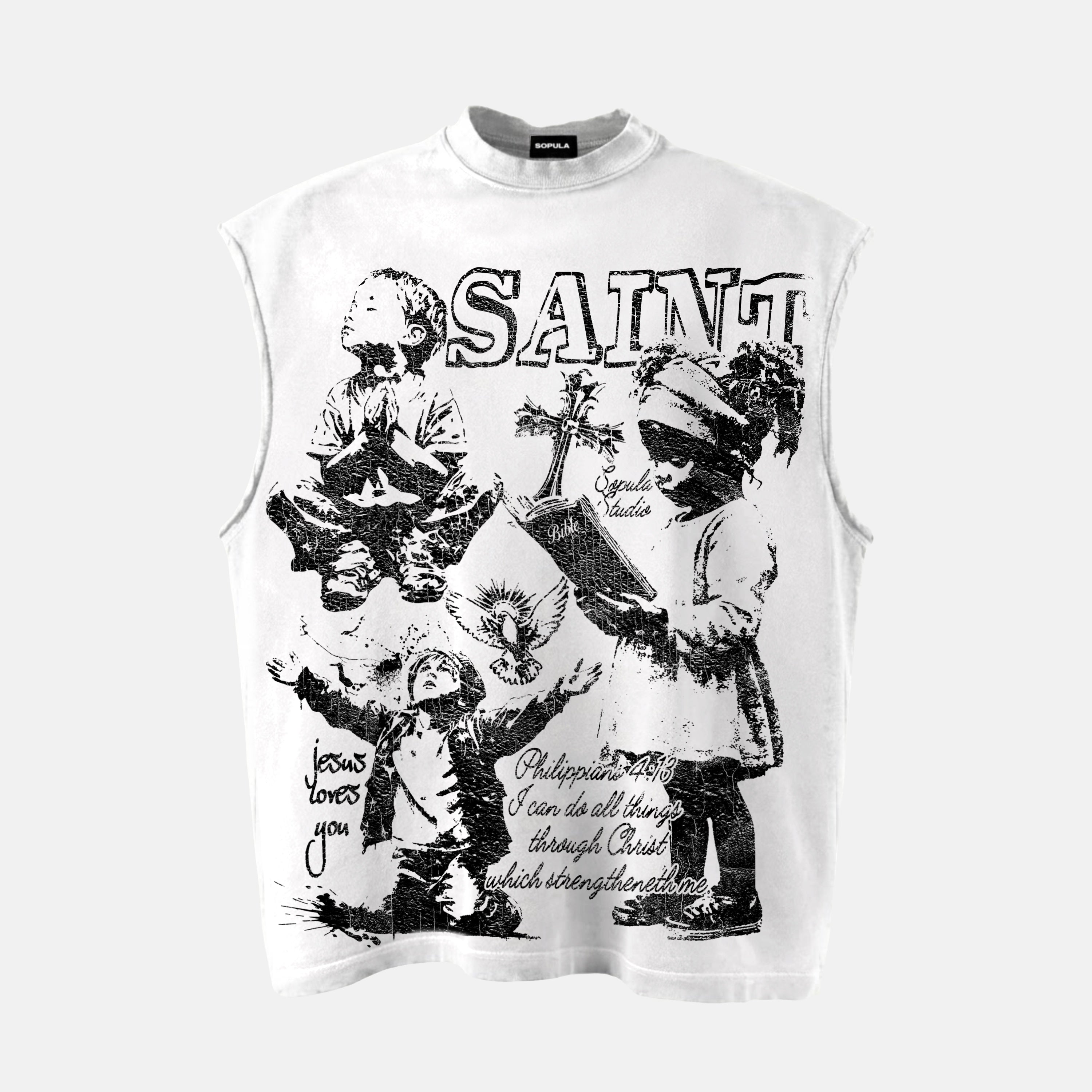 Saint Child Of God Bible Prayer Graphic Tank Top