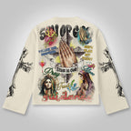 Son Of God Vintage Collage Graphics Long Sleeve T-shirt