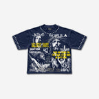 Jesus And The Bible Vintage Graphic Rhinestone Cropped T-shirt