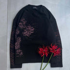 Tokyo Waffle Floral Print Long-sleeved T-shirt