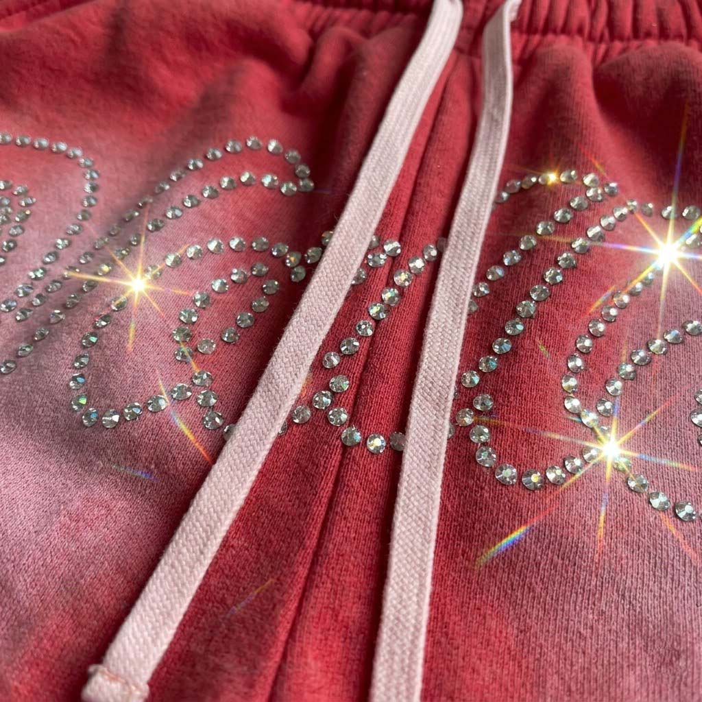 Valley Prayer Angel Rhinestone Embellishment Slogan T-shirt And Shorts Sets