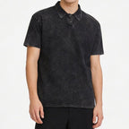 Retro Pure Cotton Casual Collared Short-sleeved Polo Shirt