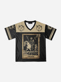 Death In Cloak Tarot Card Mesh Jersey
