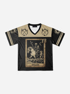 Death In Cloak Tarot Card Mesh Jersey