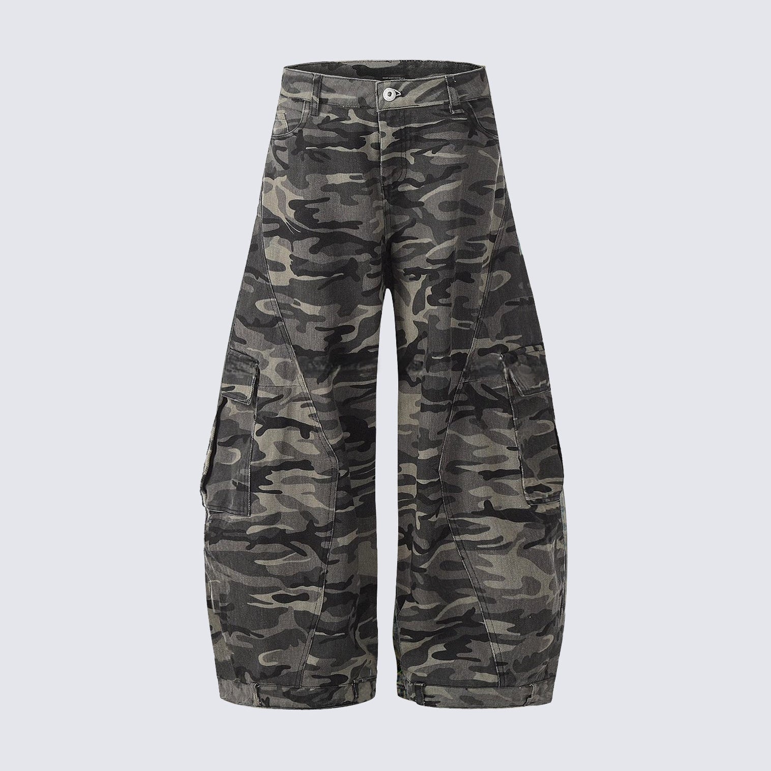 Buck Knife Camouflage Denim Wide-leg Work Baggy Jeans