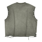 Retro Hip-hop Angel Heart Pattern Frayed Vest Tank Top