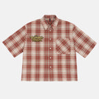 Street Graffiti Boy American Retro Style Graphic Plaid Jacket Shirt