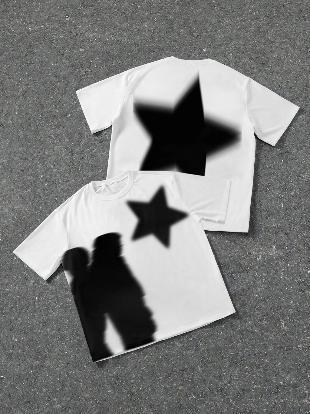 Men's Casual Virtual Shadow Graphic Short Sleeve T-shirt