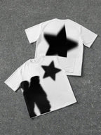 Men's Casual Virtual Shadow Graphic Short Sleeve T-shirt