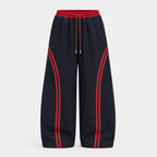 Hip Hop Y2k Drawstring Stripe Baggy Barrel Sweatpants