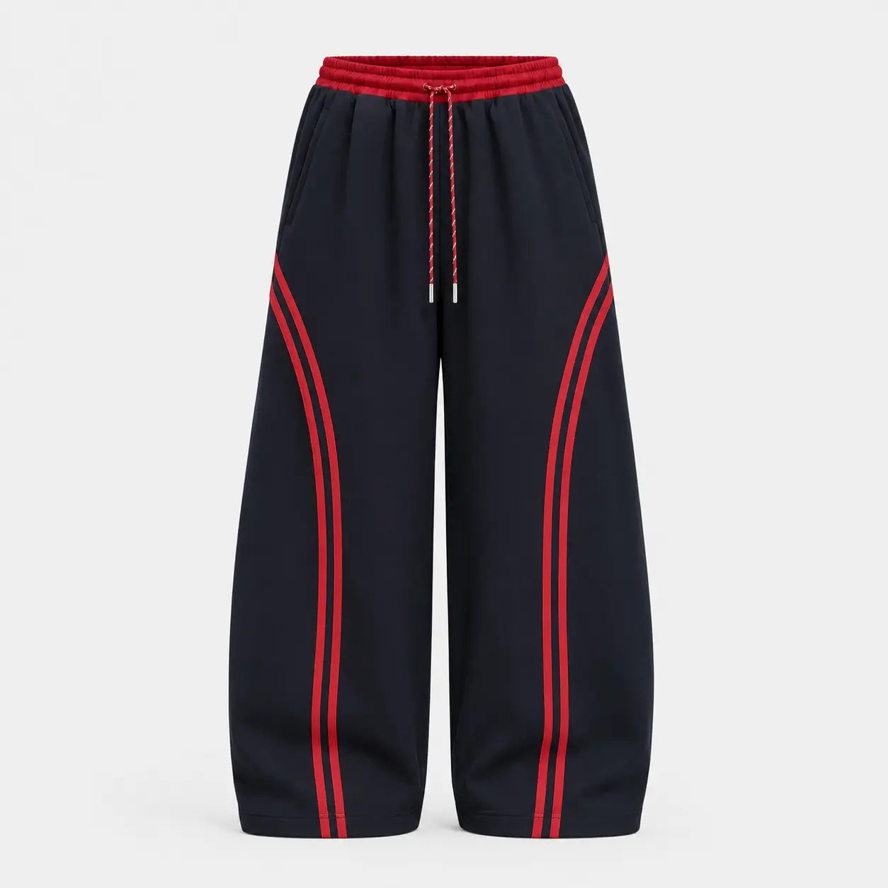 Hip Hop Y2k Drawstring Stripe Baggy Barrel Sweatpants