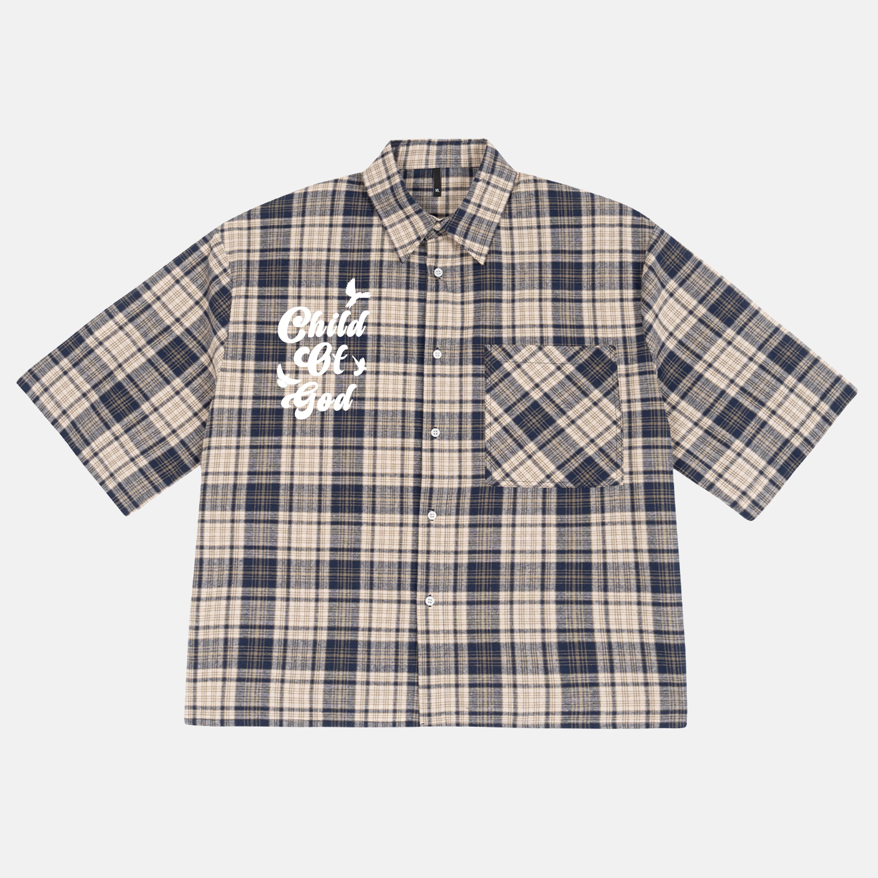Child Of God Peace Dove Vintage Graphic Plaid Jacket Shirt