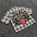 Hip Hop Vintage Street Style Boy Graphic Plaid Jacket Shirt